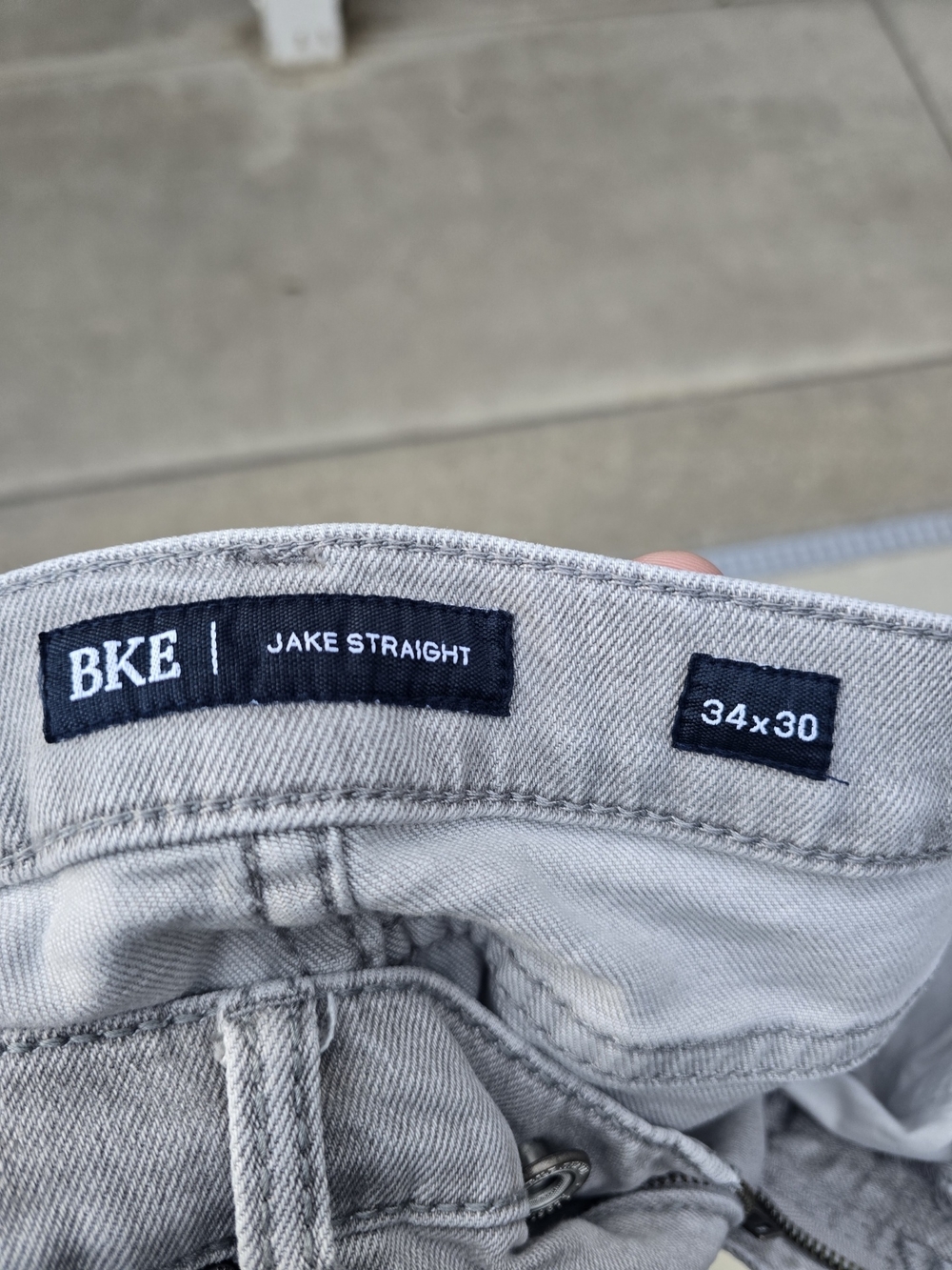 BKE Jake Straight Jeans in Light Gray - Picture 3 of 3